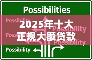 2025年十大正规大额贷款平台深度评测与选择指南