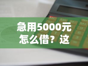 急用5000元怎么借?这8个正规网贷平台利息低、放款快 急用5000元怎么借?这8个正规网贷平台利息低、放款快