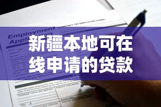 新疆本地可在线申请的贷款平台盘点及使用指南
