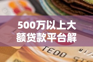 500万以上大额贷款平台解析：融资与理财的双重选择