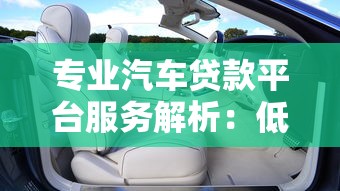 专业汽车贷款平台服务解析：低息灵活方案助力购车理财