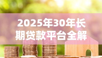 2025年30年长期贷款平台全解析：房贷与经营贷优选指南