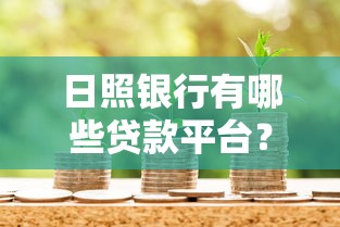 日照银行有哪些贷款平台？最新信贷产品及申请攻略