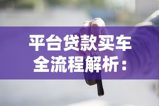 平台贷款买车全流程解析：从申请到还款的省钱攻略