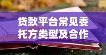 贷款平台常见委托方类型及合作模式解析