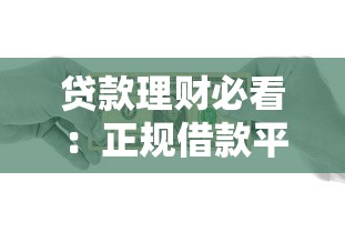 贷款理财必看：正规借款平台选择指南