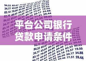 平台公司银行贷款申请条件及流程全解析