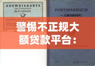 警惕不正规大额贷款平台：风险识别与防范指南