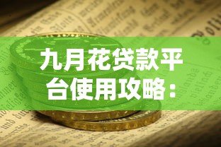 九月花贷款平台使用攻略：如何安全高效管理资金