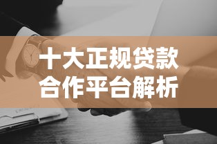 十大正规贷款合作平台解析：安全高效的融资选择