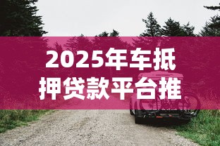 2025年车抵押贷款平台推荐：低利率、高额度、不押车全解析