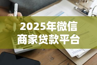 2025年微信商家贷款平台盘点：小微企业主必看攻略