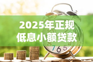2025年正规低息小额贷款平台测评：万元借款渠道解析