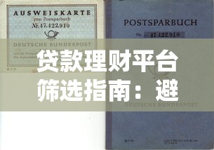 贷款理财平台筛选指南：避坑技巧与实战策略