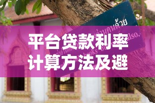 平台贷款利率计算方法及避坑指南