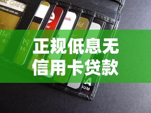 正规低息无信用卡贷款平台推荐：这些渠道解决燃眉之急