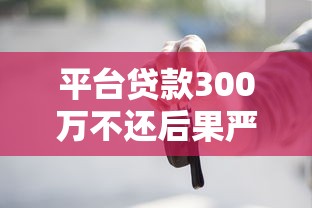 平台贷款300万不还后果严重？这些法律风险必须了解