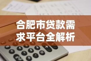 合肥市贷款需求平台全解析：政策、流程、避坑指南