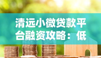 清远小微贷款平台融资攻略：低息产品+信用管理全解析