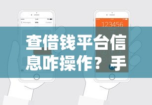 查借钱平台信息咋操作?手把手教你几招实用方法 查借钱平台信息咋操作?手把手教你几招实用方法