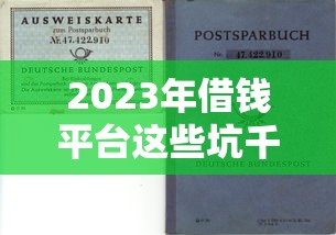 2023年借钱平台这些坑千万别踩！揭秘背后风险与避坑指南