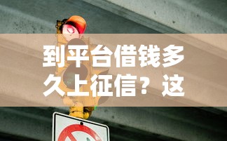 到平台借钱多久上征信？这些细节不注意必踩坑