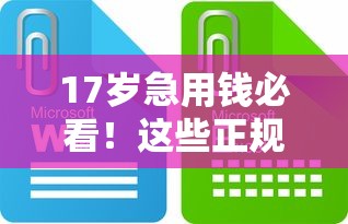17岁急用钱必看！这些正规平台能帮你解决难题