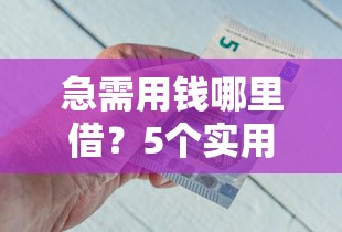 急需用钱哪里借？5个实用借钱平台避坑指南