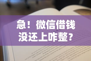 急！微信借钱没还上咋整？手把手教你补救方法