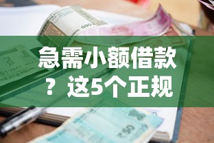 急需小额借款？这5个正规平台靠谱又方便！