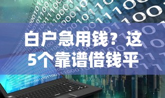 白户急用钱？这5个靠谱借钱平台别错过！实测通过率高