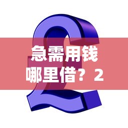 急需用钱哪里借？2023年这5个正规贷款平台最靠谱！