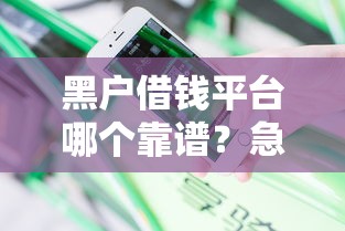 黑户借钱平台哪个靠谱？急用钱必看真实经历分享