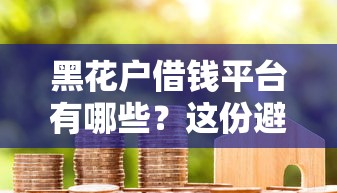 黑花户借钱平台有哪些？这份避坑指南帮你解决资金难题