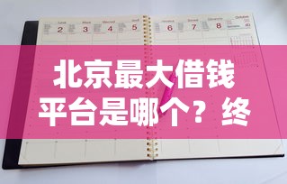 北京最大借钱平台是哪个？终于找到答案了，这3家靠谱推荐！