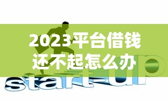 2023平台借钱还不起怎么办？3招教你化解债务危机