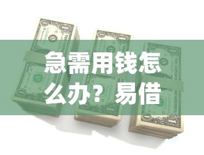 急需用钱怎么办？易借速贷app下载及借钱平台使用攻略