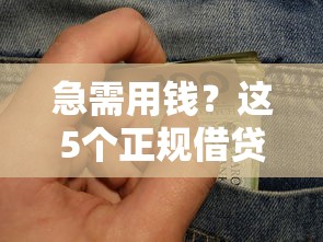 急需用钱？这5个正规借贷平台安全靠谱，避坑指南必看！