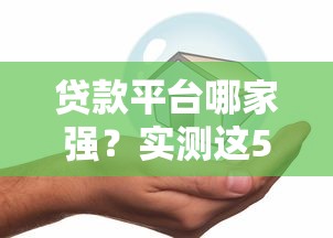 贷款平台哪家强？实测这5个平台借钱超好用！
