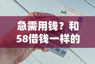 急需用钱？和58借钱一样的平台，试试这几个正规低息好下款！