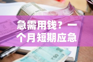 急需用钱？一个月短期应急借款平台盘点