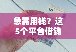 急需用钱？这5个平台借钱简单又安全！