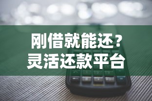 刚借就能还？灵活还款平台怎么选才不吃亏