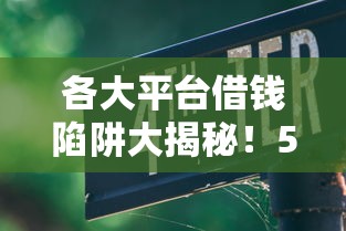 各大平台借钱陷阱大揭秘!5个坑千万别踩 避坑指南 各大平台借钱陷阱大揭秘!5个坑千万别踩 避坑指南