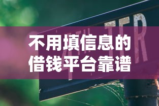 不用填信息的借钱平台靠谱吗？当心有猫腻！