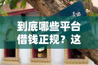 到底哪些平台借钱正规？这5个窍门教你避坑！