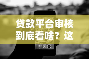 贷款平台审核到底看啥？这5个关键点决定你能不能借到钱！