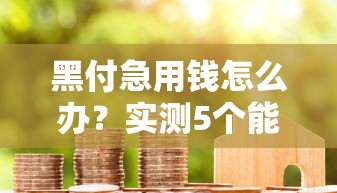 黑付急用钱怎么办？实测5个能下款的借款平台！