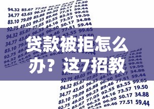 贷款被拒怎么办?这7招教你快速解决资金难题! 贷款被拒怎么办?这7招教你快速解决资金难题!