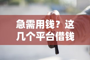 急需用钱？这几个平台借钱正规又靠谱！